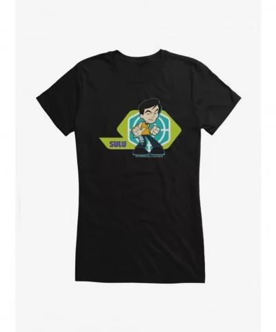 Premium Star Trek Sulu Ray Gun Girls T-Shirt $5.98 T-Shirts