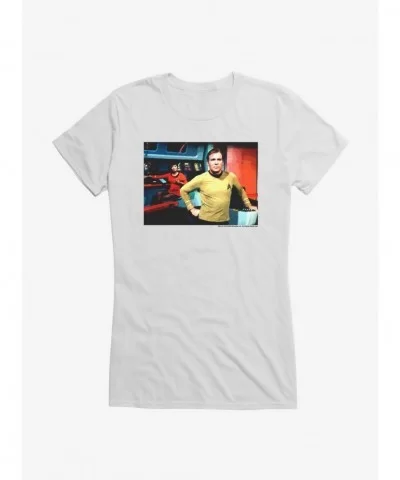 Sale Item Star Trek Nyota And Kirk Scene Girls T-Shirt $7.17 T-Shirts