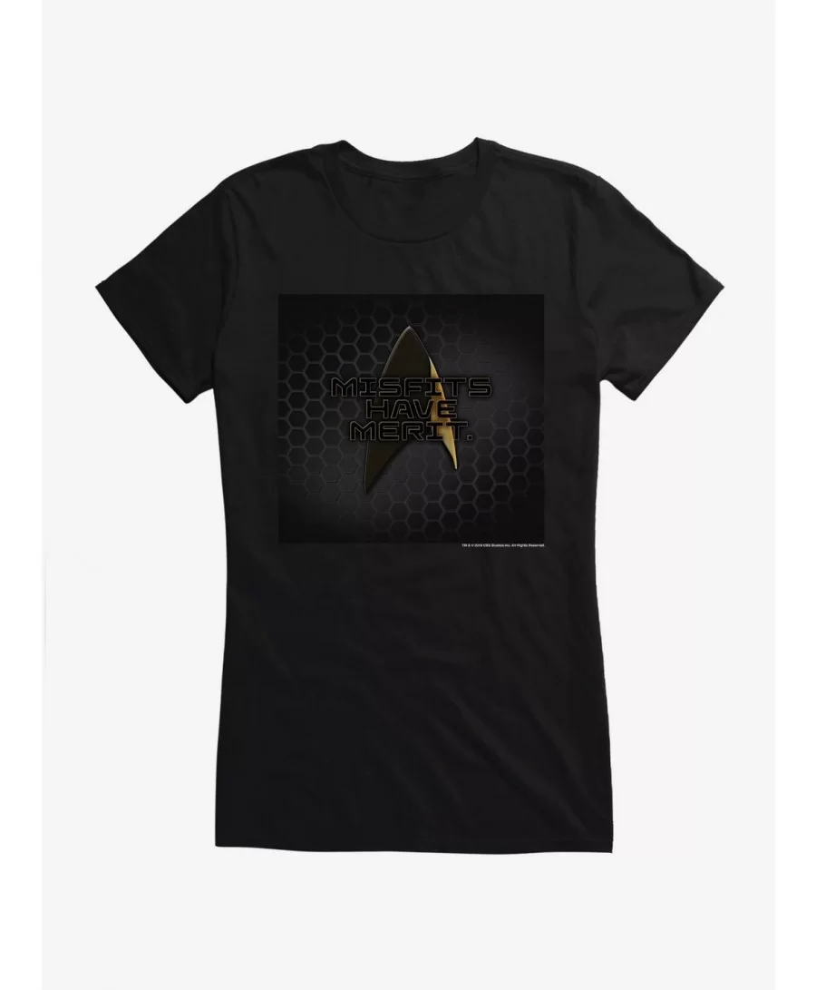 Best Deal Star Trek: Discovery Paul Stamets Side Profile Girls T-Shirt $9.76 T-Shirts