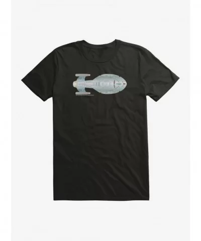 Festival Price Star Trek USS Voyager Top View T-Shirt $7.84 T-Shirts