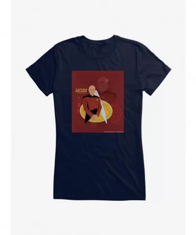 Exclusive Price Star Trek TNG Picardo Portrait Girls T-Shirt $7.37 T-Shirts