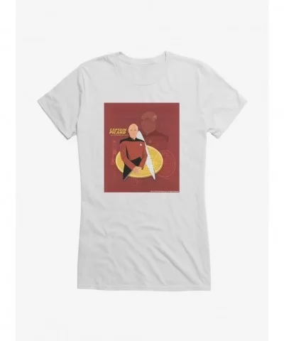 Exclusive Price Star Trek TNG Picardo Portrait Girls T-Shirt $7.37 T-Shirts
