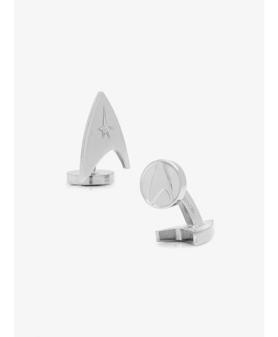 Huge Discount Star Trek Silver Delta Shield Cufflinks $26.92 Cufflinks