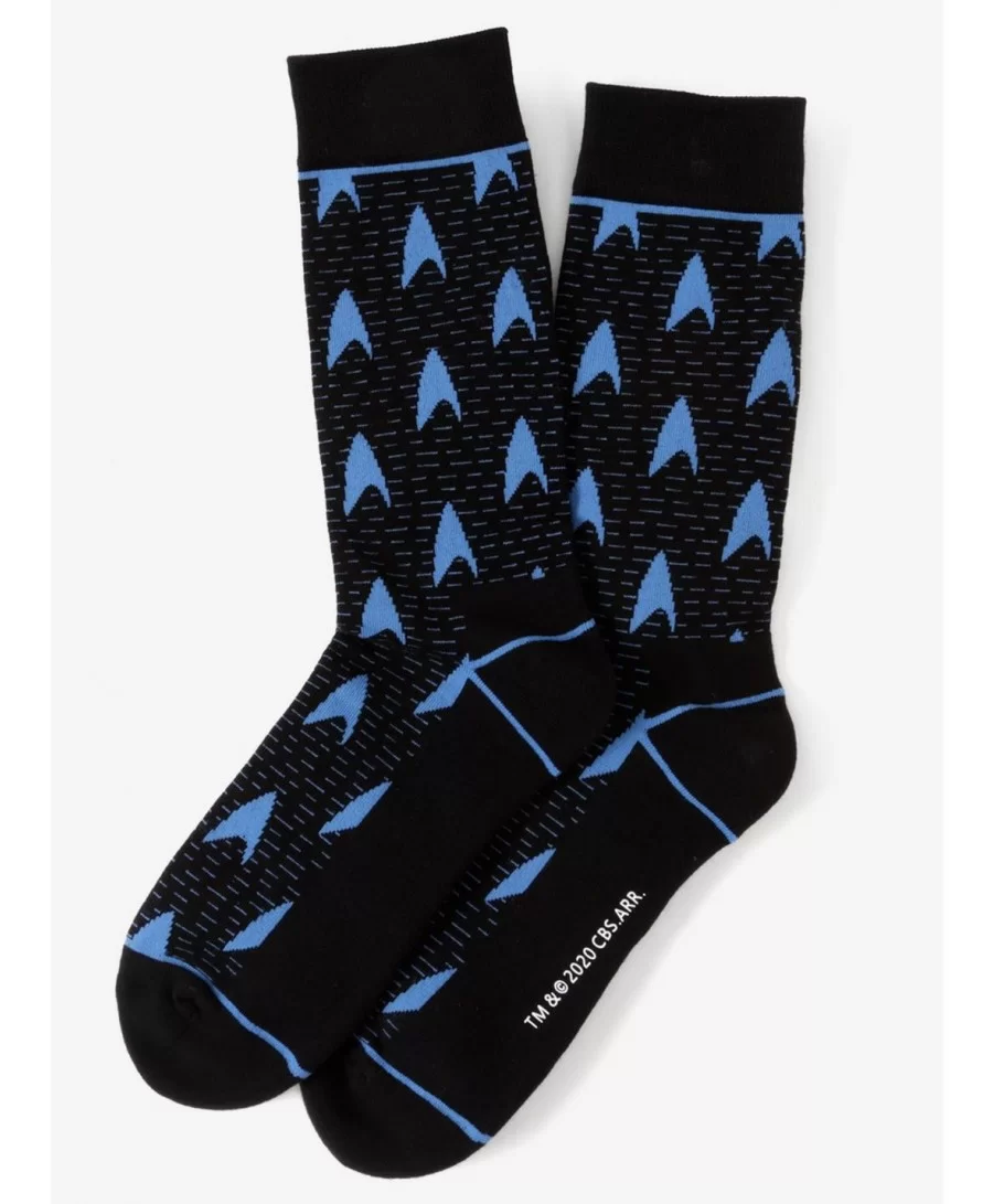 Value for Money Star Trek Blue Delta Shield Black Socks $8.56 Socks