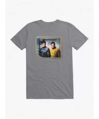 Flash Sale Star Trek The Original Series Kirk And Spock Frame T-Shirt $6.69 T-Shirts
