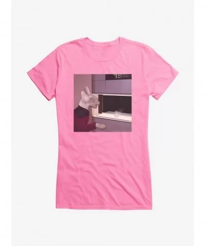 Big Sale Star Trek TNG Cats Stewart And Cup Girls T-Shirt $7.37 T-Shirts