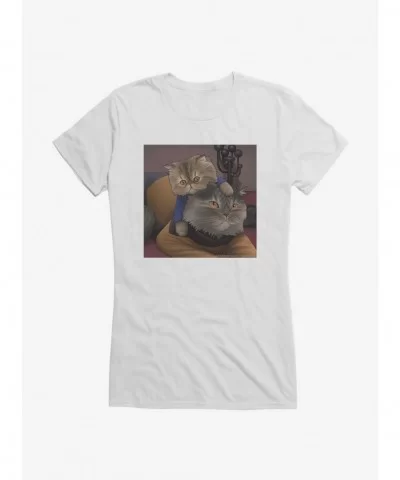 Value Item Star Trek TNG Cats Playful Girls T-Shirt $6.18 T-Shirts