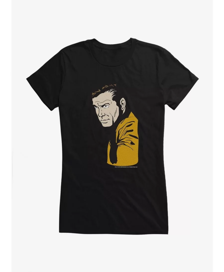 Limited Time Special Star Trek Captain Kirk Pop Art Girls T-Shirt $6.77 T-Shirts