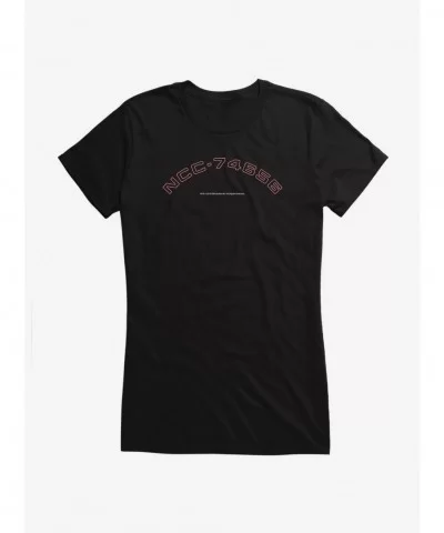 Absolute Discount Star Trek USS Voyager Marine Font Arc Girls T-Shirt $9.36 T-Shirts