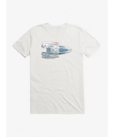 Low Price Star Trek USS Voyager Small Pod Top View T-Shirt $7.65 T-Shirts