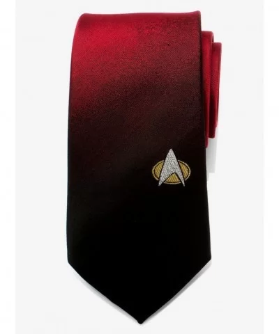 Festival Price Star Trek The Next Generation Shield Red Ombre Tie $24.92 Ties