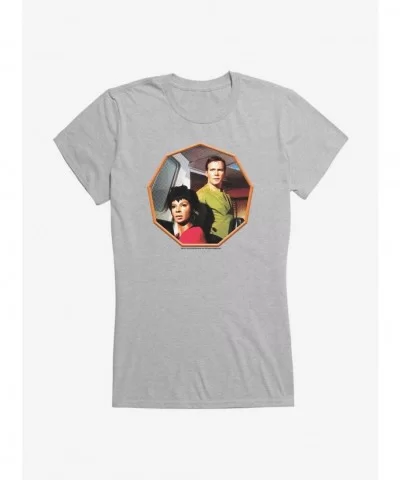New Arrival Star Trek The Original Series Kirk And Nyota Girls T-Shirt $6.77 T-Shirts