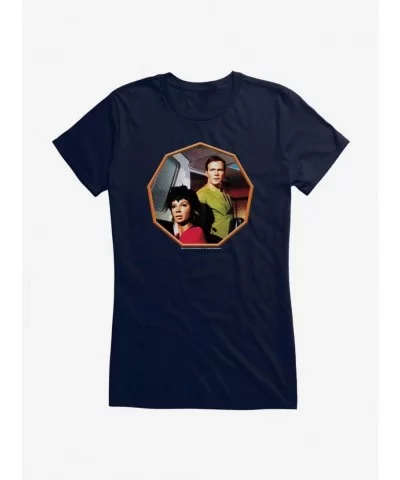 New Arrival Star Trek The Original Series Kirk And Nyota Girls T-Shirt $6.77 T-Shirts