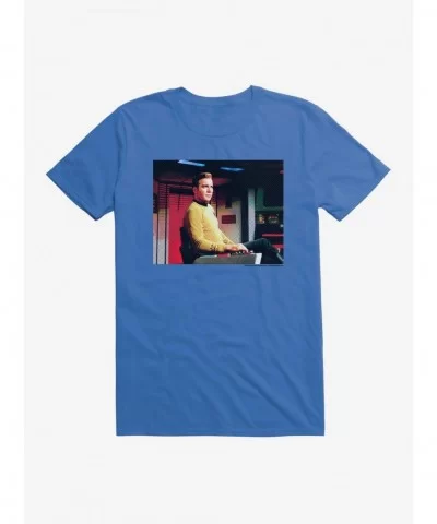 Pre-sale Discount Star Trek Kirk Sitting T-Shirt $7.46 T-Shirts