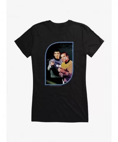 Discount Star Trek Spock and Kirk Girls T-Shirt $6.18 T-Shirts