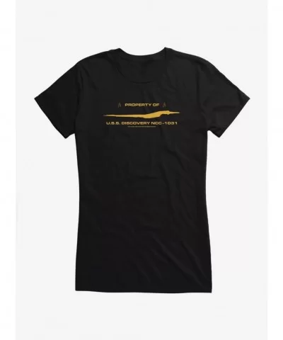 Flash Sale Star Trek Discovery: NCC-1031 Logo Girls T-Shirt $9.36 T-Shirts