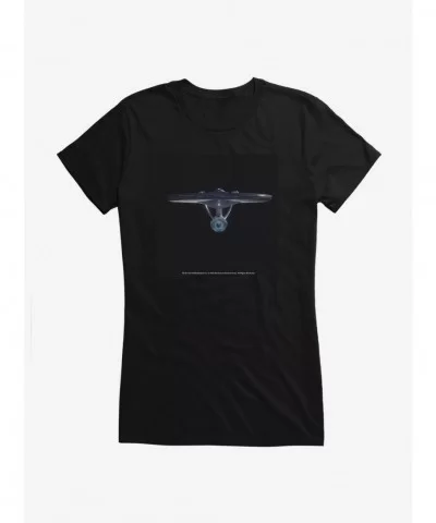 Fashion Star Trek STB Enterprise Front View Girls T-Shirt $9.56 T-Shirts