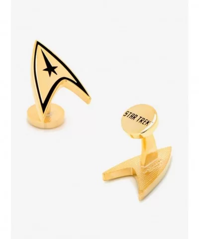 Wholesale Star Trek Gold Plated Delta Shield Cufflinks $25.38 Cufflinks