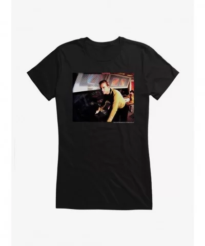 Discount Star Trek Kirk Control Panel Girls T-Shirt $9.96 T-Shirts