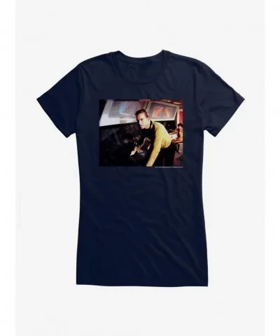Discount Star Trek Kirk Control Panel Girls T-Shirt $9.96 T-Shirts