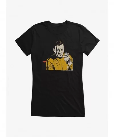 Pre-sale Star Trek James Kirk Pop Art Girls T-Shirt $9.36 T-Shirts