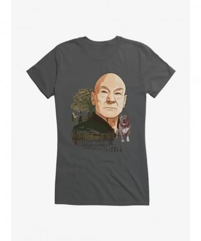 Discount Star Trek: Picard Trusty Number One Girls T-Shirt $6.37 T-Shirts