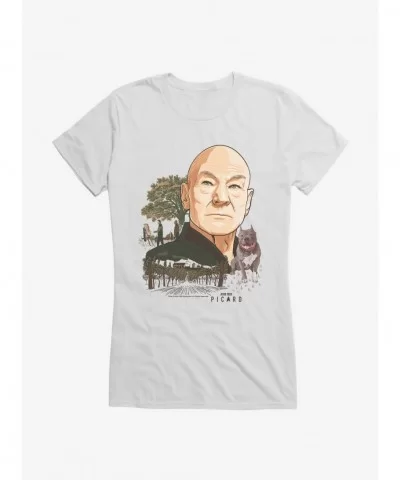 Discount Star Trek: Picard Trusty Number One Girls T-Shirt $6.37 T-Shirts