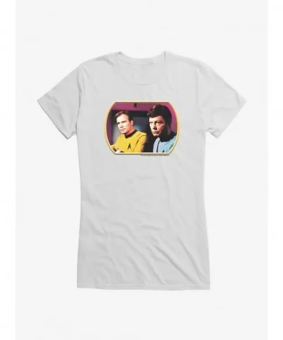 Bestselling Star Trek The Original Series Kirk And McCoy Frame Girls T-Shirt $7.17 T-Shirts