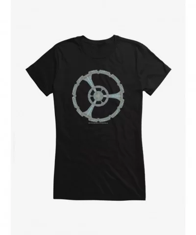 Sale Item Star Trek Deep Space 9 Ship Top View Girls T-Shirt $9.56 T-Shirts