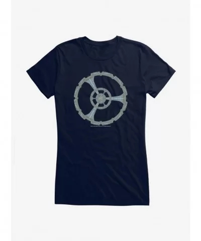 Sale Item Star Trek Deep Space 9 Ship Top View Girls T-Shirt $9.56 T-Shirts