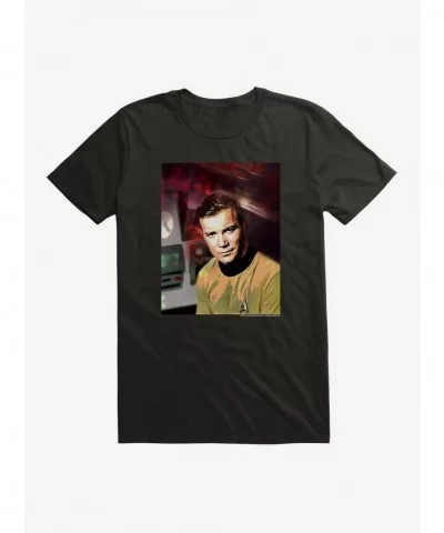 Big Sale Star Trek James Kirk Portrait T-Shirt $9.56 T-Shirts