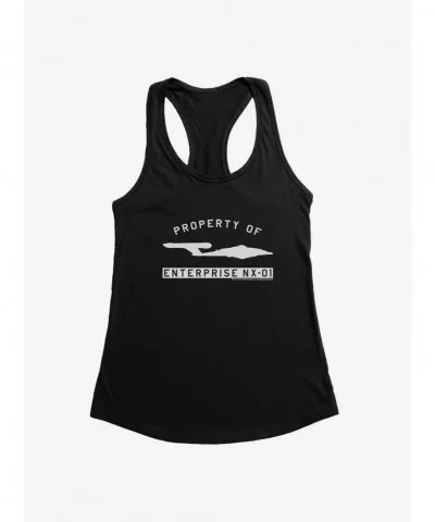 Big Sale Star Trek Property Of Enterprise NX-01 Ship Logo Girls Tank $6.37 Tanks