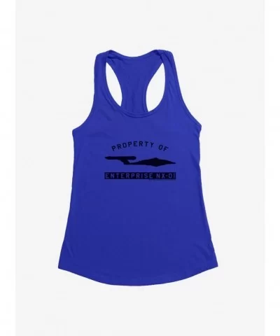 Big Sale Star Trek Property Of Enterprise NX-01 Ship Logo Girls Tank $6.37 Tanks