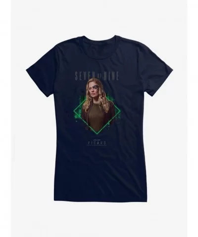 Value Item Star Trek: Picard Seven Of Nine Portrait Girls T-Shirt $8.76 T-Shirts