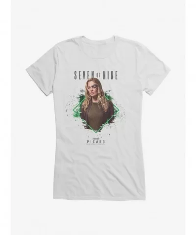 Value Item Star Trek: Picard Seven Of Nine Portrait Girls T-Shirt $8.76 T-Shirts