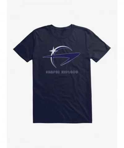 Exclusive Price Star Trek Fleet Command Semper Exploro Logo T-Shirt $6.69 T-Shirts