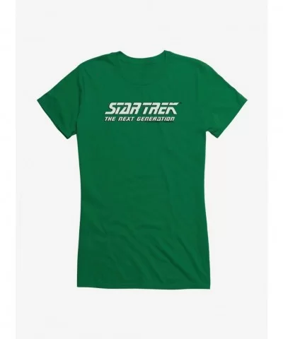 Limited-time Offer Star Trek TNG Logo Girls T-Shirt $9.96 T-Shirts