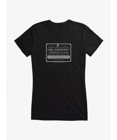 Exclusive Star Trek Discovery: Crossfield Class Girls T-Shirt $9.16 T-Shirts