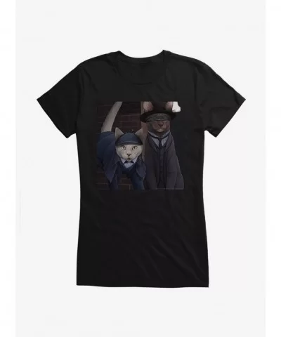 New Arrival Star Trek TNG Cats Time Travelers Girls T-Shirt $8.96 T-Shirts