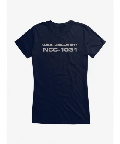 Absolute Discount Star Trek Discovery: USS Discovery NCC-1031 Girls T-Shirt $6.97 T-Shirts