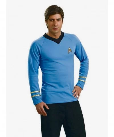 Pre-sale Discount Star Trek Classic Deluxe Blue Shirt Costume $33.27 Costumes