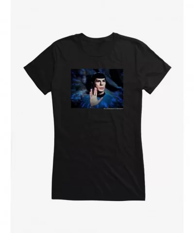 Clearance Star Trek Spock Vulcan Salute Girls T-Shirt $5.98 T-Shirts