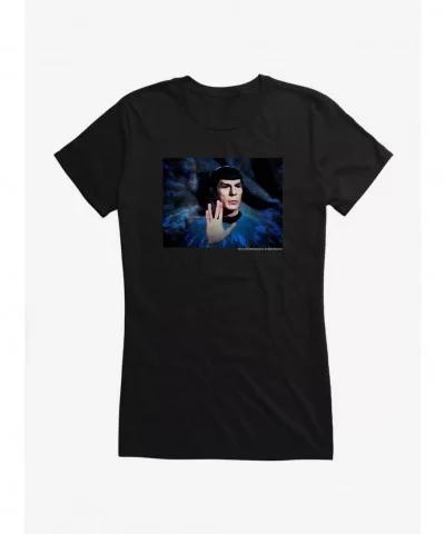 Clearance Star Trek Spock Vulcan Salute Girls T-Shirt $5.98 T-Shirts