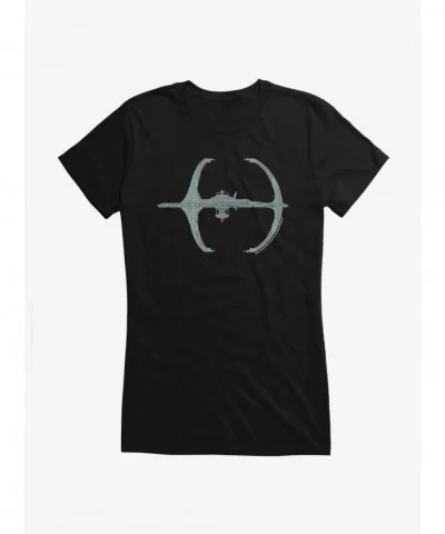 Flash Deal Star Trek Deep Space 9 Ship Girls T-Shirt $8.69 T-Shirts