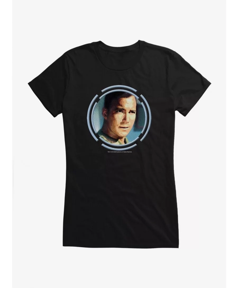 Big Sale Star Trek Kirk Portrait Girls T-Shirt $7.77 T-Shirts