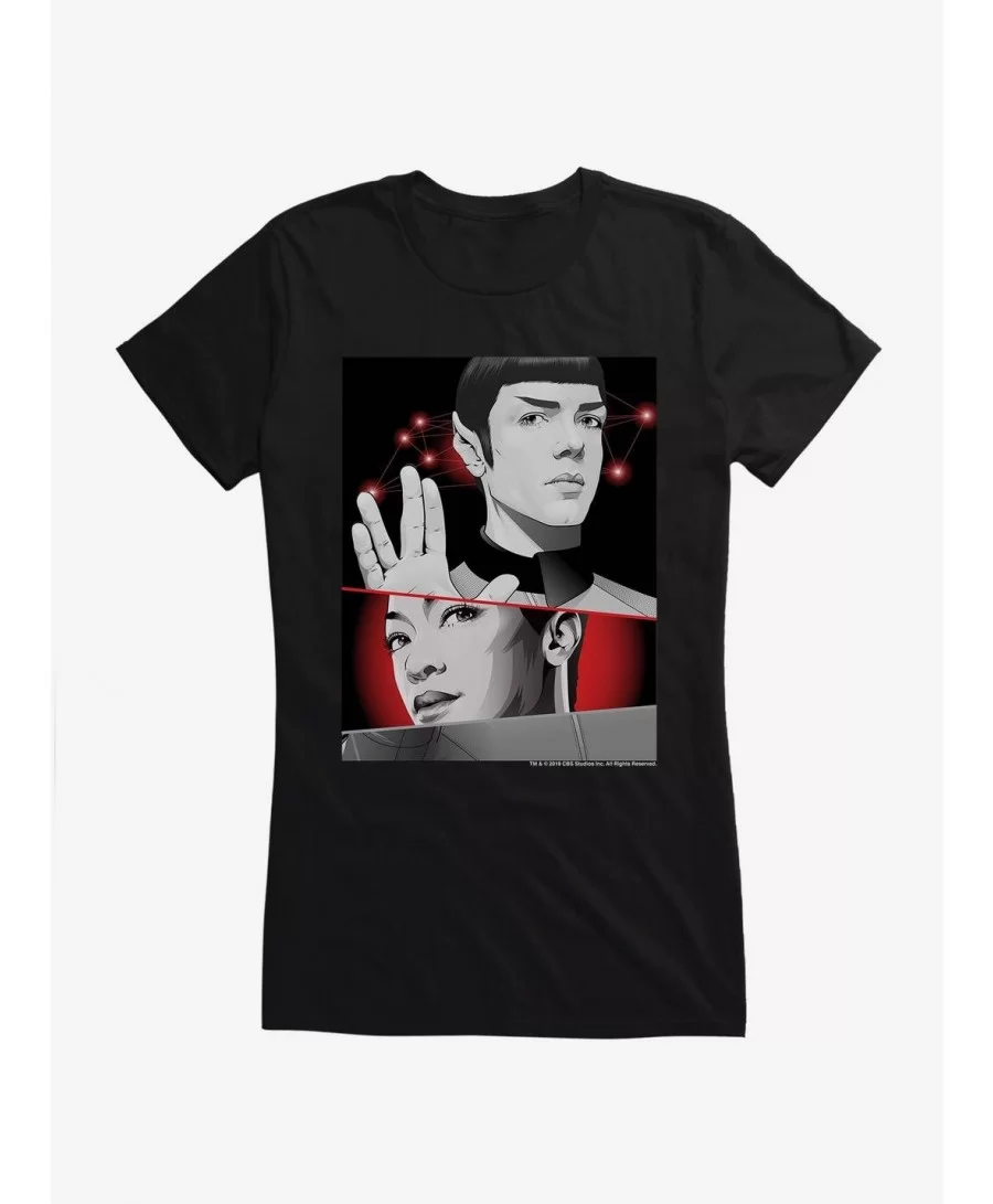 Pre-sale Discount Star Trek: Discovery Spock & Burnham Girls T-Shirt $8.37 T-Shirts