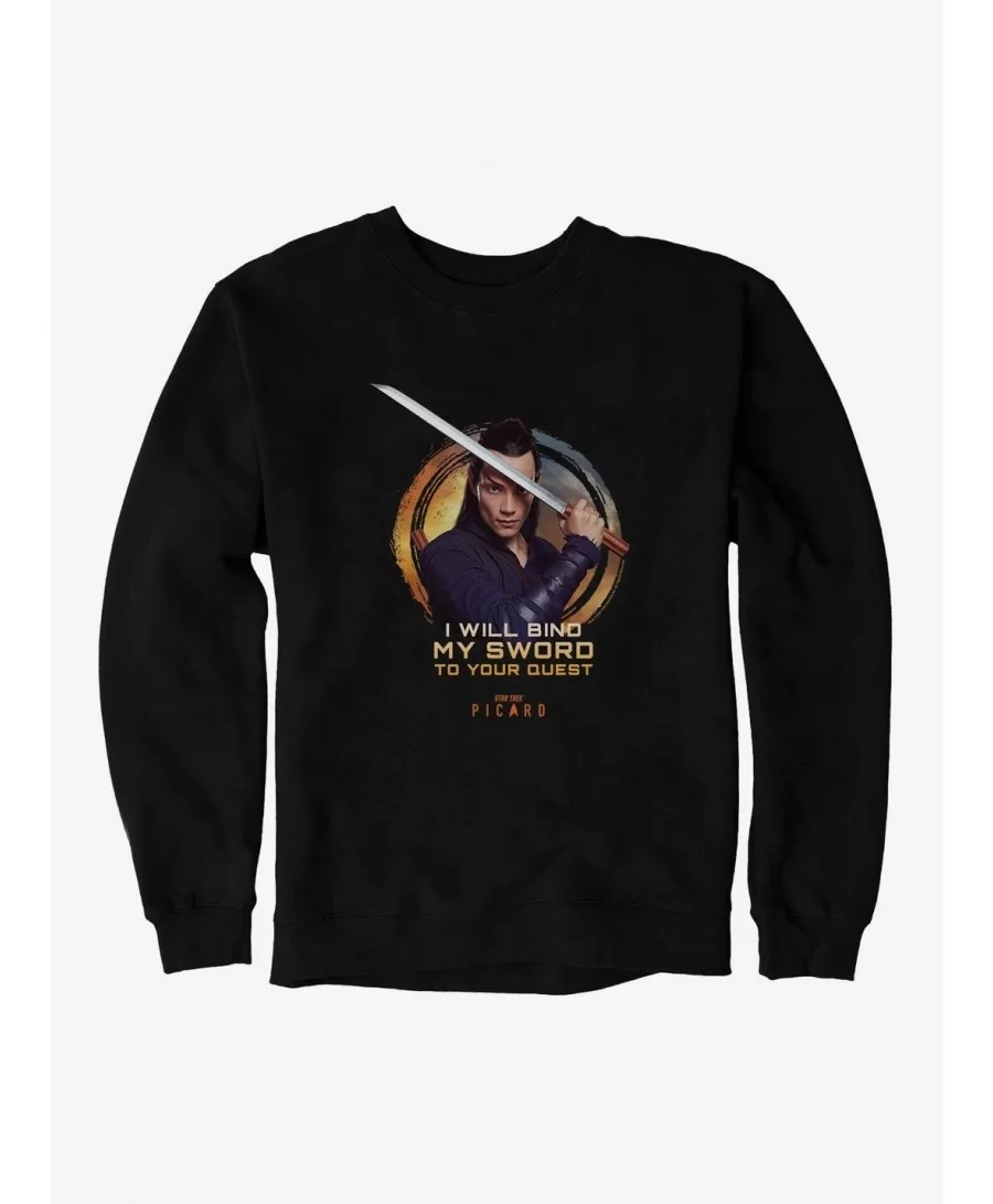 Huge Discount Star Trek: Picard Elnor I Will Bind My Sword To Your Quest Sweatshirt $10.33 Sweatshirts