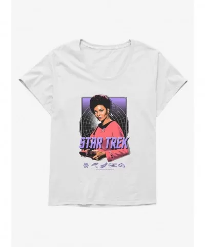 Clearance Star Trek Nyota Uhura Portrait Girls T-Shirt Plus Size $8.79 T-Shirts