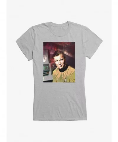 Exclusive Star Trek James Kirk Portrait Girls T-Shirt $8.76 T-Shirts