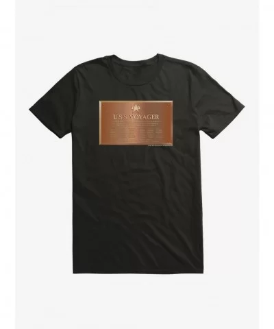 Absolute Discount Star Trek USS Voyager Gold Plaque T-Shirt $7.07 T-Shirts